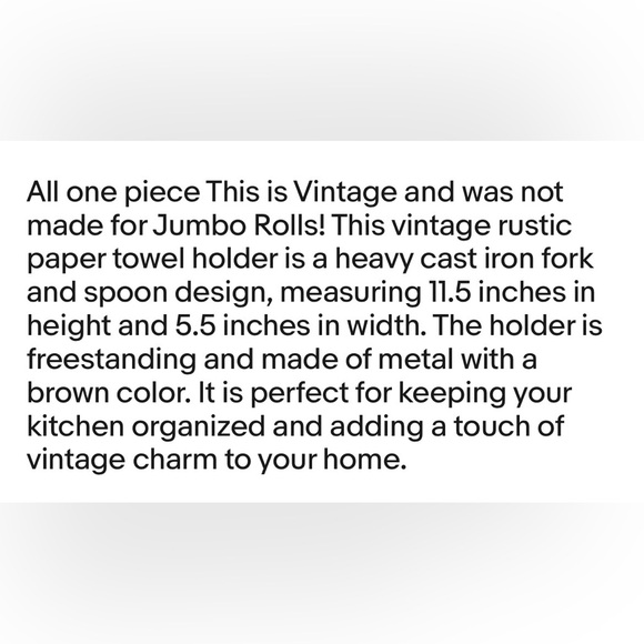 Cast Iron Papertowel holder - Picture 8 of 8